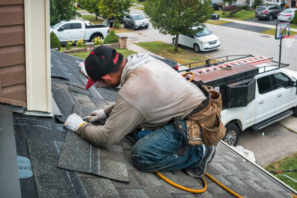 Professional Roofing technician working in Woolwine, VA